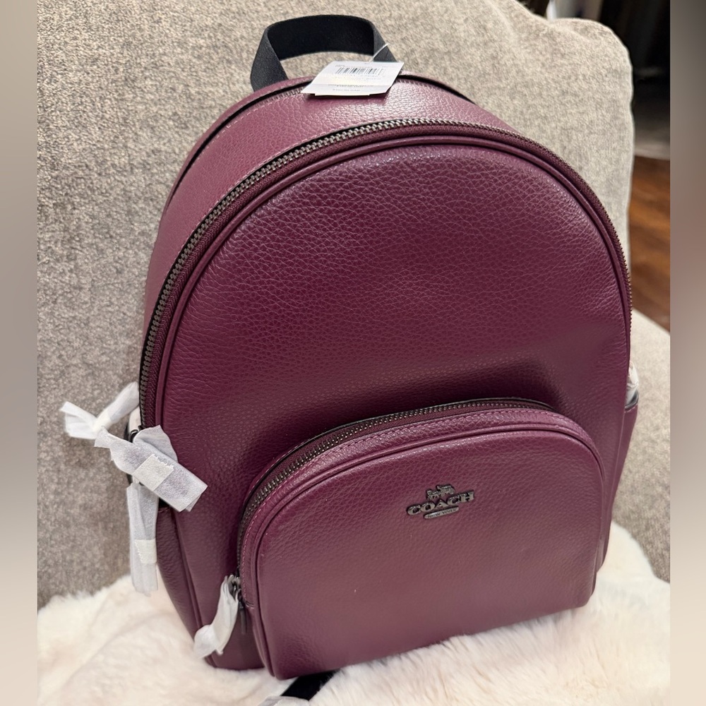 Women's Coach Boysenberry Purple Lth Court Bkpk Backpack - Picture 11 of 12